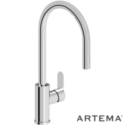 Artema - Artema Maestro Inox Pull-Down Eviye Bataryası, Paslanmaz Çelik - A43740