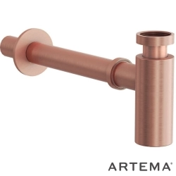 Artema - Artema Lavabo Sifonu Alt Grubu (T Tipi), Fırçalı Bakır - A4512324