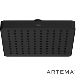 Artema - Artema Base Square Duş Başlığı, 20 cm, Tek Fonksiyonlu, Mat Siyah - A4590536
