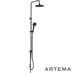 Artema - Artema Base Round 200 Duş Kolonu, Mat Siyah - A4591036