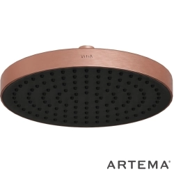 Artema - Artema Core Round Duş Başlığı, 25 cm, Tek Fonksiyonlu, Fırçalı Bakır