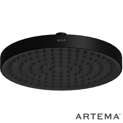 Artema - Artema Core Round Duş Başlığı, 25 cm, Tek Fonksiyonlu, Mat Siyah