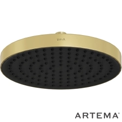 Artema - Artema Core Round Duş Başlığı, 25 cm, Tek Fonksiyonlu, Soft Altın