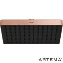 Artema - Artema Core Square Duş Başlığı, 25 cm, Tek Fonksiyonlu, Fırçalı Bakır - A4591324