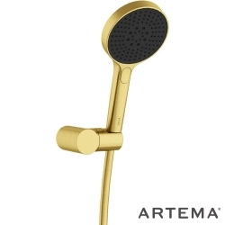 Artema - Artema Core Round 3F El Duşu Takımı, Fırçalı Altın - A4591425