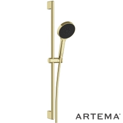 Artema - Artema Core Round 3F Sürgülü El Duşu Takımı, Soft Altın - A4591674