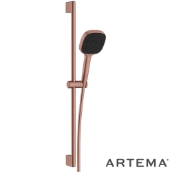 Artema - Artema Core Square 3F Sürgülü El Duşu Takımı, Fırçalı Bakır - A4591724