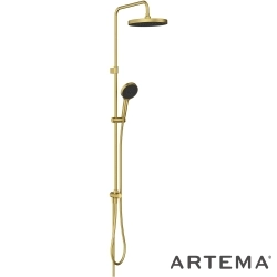 Artema - Artema Core Round 250 Duş Kolonu, Fırçalı Altın - A4591825