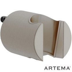 Artema - Artema Yuvarlak Sabit El Duş Askısı, Fırçalı Nikel