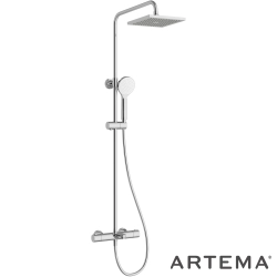 Artema - Artema AquaHeat Joy Square 200 Duş Kolonu ve Termostatik Banyo Bataryası Sistemi