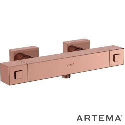 Artema - Artema Base Square Termostatik Duş Bataryası, Soft Bakır - A4730129