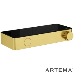 Artema - Artema Core Round Termostatik Duş Bataryası, Fırçalı Altın - A4730725