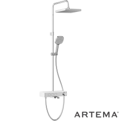 Artema - Artema Core Square 250 Duş Kolonu ve Termostatik Banyo Bataryası Sistemi - A47310