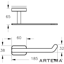 Artema - Artema Flow Yedek Tuvalet Kağıtlığı, Mat Siyah