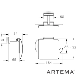 Artema - Artema Flow Kapaklı Tuvalet Kağıtlığı