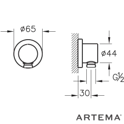 Artema - Artema Ankastre El Duşu Çıkışı, Fırçalı Altın