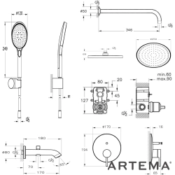 Artema - Artema Minimax Round Ankastre Banyo Seti
