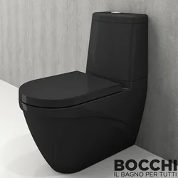 Bocchi - BOCCHI Taormina Arch Klozet Rezervuar Seti, Parlak Siyah