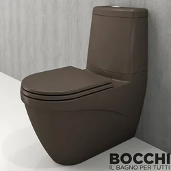 Bocchi - BOCCHI Taormina Arch Klozet Rezervuar Seti, Mat Kahve