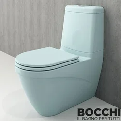 Bocchi - BOCCHI Taormina Arch Klozet Rezervuar Seti, Mat Buz Mavisi