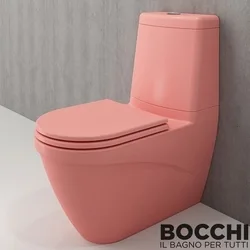 Bocchi - BOCCHI Taormina Arch Klozet Rezervuar Seti, Mat Somon