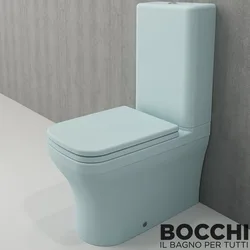 Bocchi - BOCCHI Scala Arch Klozet Rezervuar Kombinasyon, Mat Buz Mavisi