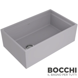 Bocchi - BOCCHI Conptempo Step Rim Seramik Eviye, 76 cm, Gri