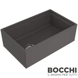 Bocchi - BOCCHI Conptempo Step Rim Seramik Eviye, 76 cm, Antrasit