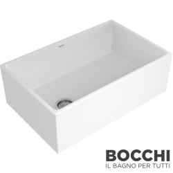 Bocchi - BOCCHI Conptempo Seramik Eviye, 76 cm, Parlak Beyaz