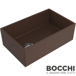 Bocchi - BOCCHI Conptempo Seramik Eviye, 76 cm, Mat Kahve