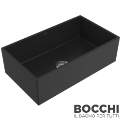 Bocchi - BOCCHI Conptempo Seramik Eviye, 84 cm, Mat Siyah