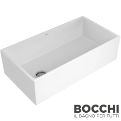 Bocchi - BOCCHI Conptempo Seramik Eviye, 91 cm, Parlak Beyaz