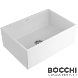 Bocchi - BOCCHI Conptempo Seramik Eviye, 68 cm, Parlak Beyaz