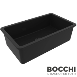 Bocchi - BOCCHI Sotto Seramik Eviye, 81 cm, Parlak Siyah