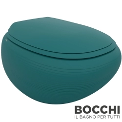 Bocchi - BOCCHI Strata Rimless Kanalsız Asma Klozet, Mat Petrol Mavisi