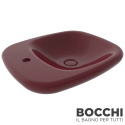 Bocchi - BOCCHI Fenice Çanak Lavabo, 54 cm, Parlak Burgonya Bordosu