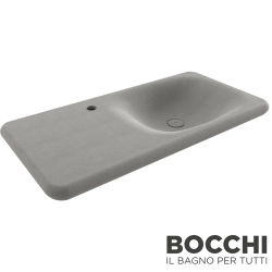 Bocchi - BOCCHI Fenice Etajerli Lavabo, 90 cm, Mat Beton