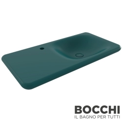 Bocchi - BOCCHI Fenice Etajerli Lavabo, 90 cm, Mat Petrol Mavisi