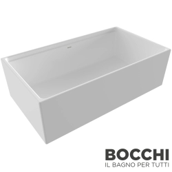Bocchi - BOCCHI Conptempo Step Rim Seramik Eviye, 84 cm, Parlak Beyaz