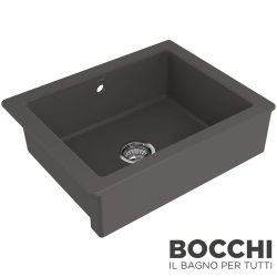 Bocchi - BOCCHI Sotto Tezgah Önü Seramik Eviye, 60 cm, Mat Antrasit, Antrasit