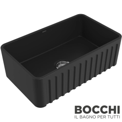 Bocchi - BOCCHI Lavello Desenli Seramik Eviye, 76 cm, Mat Siyah