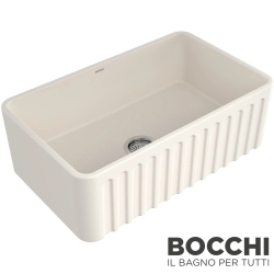 Bocchi - BOCCHI Lavello Desenli Seramik Eviye, 76 cm, Bisküvi