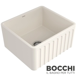 Bocchi - BOCCHI Lavello Desenli Seramik Eviye, 50 cm, Bisküvi