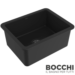 Bocchi - BOCCHI Sotto Seramik Eviye, 61 cm, Mat Siyah, Mat Siyah