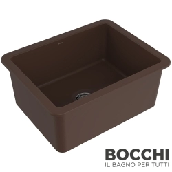 Bocchi - BOCCHI Sotto Seramik Eviye, 61 cm, Mat Kahve, Mat Kahve