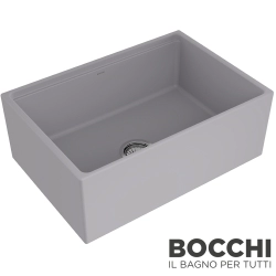 Bocchi - BOCCHI Conptempo Step Rim Seramik Eviye, 70 cm, Mat Gri, Mat Gri
