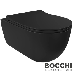 Bocchi - BOCCHI Speciale Swirl Jet Flush Yıkama Kanalsız Asma Klozet, Mat Siyah