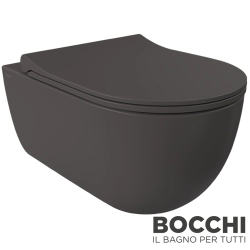 Bocchi - BOCCHI Speciale Swirl Jet Flush Yıkama Kanalsız Asma Klozet, Antrasit