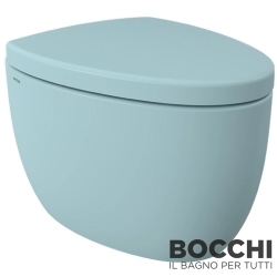 Bocchi - BOCCHI Etna Rimless Kanalsız Asma Klozet, Mat Buz Mavisi