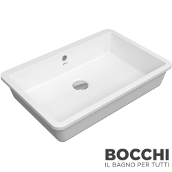 Bocchi - BOCCHI Milano Tezgah Altı Lavabo, 55 cm, Parlak Beyaz